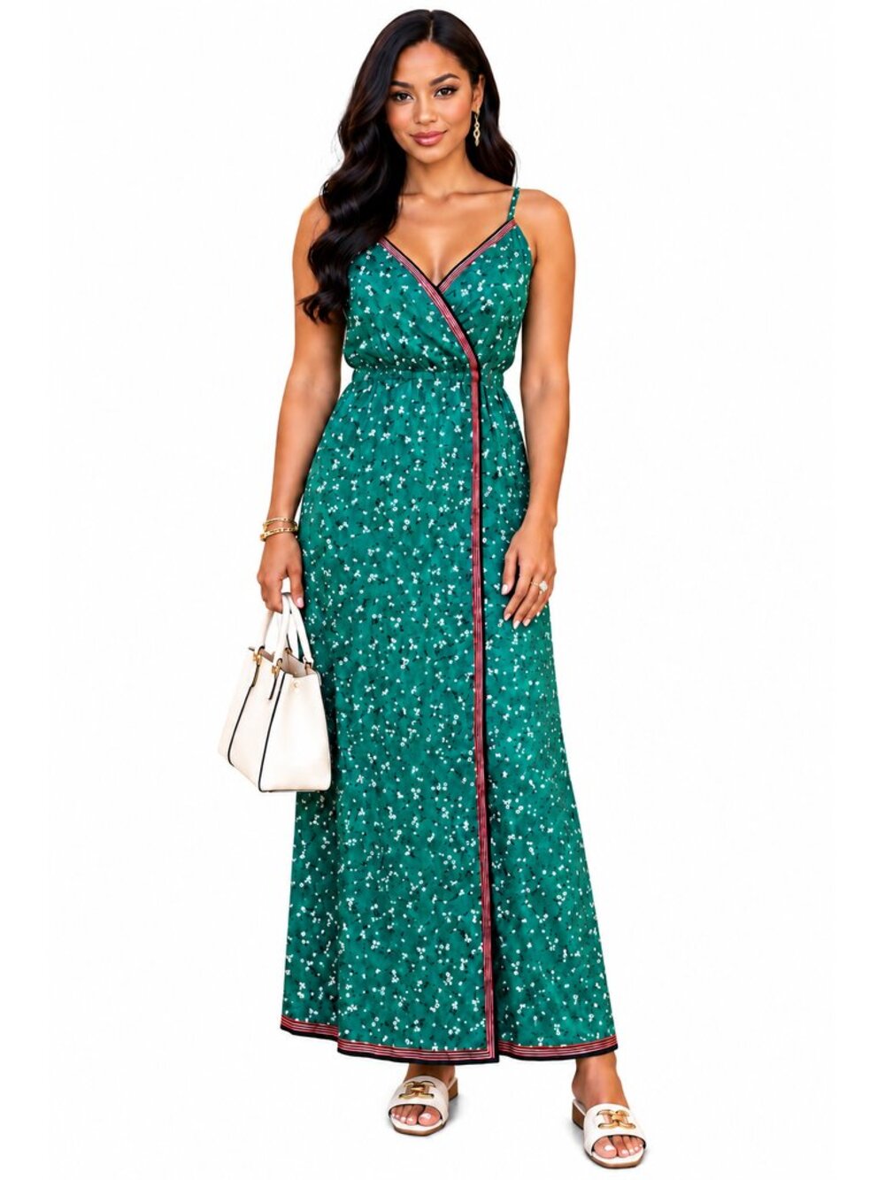 Billabong Soft Seas Emerald Bay Floral Maxi Dress Women’s Medium NWT